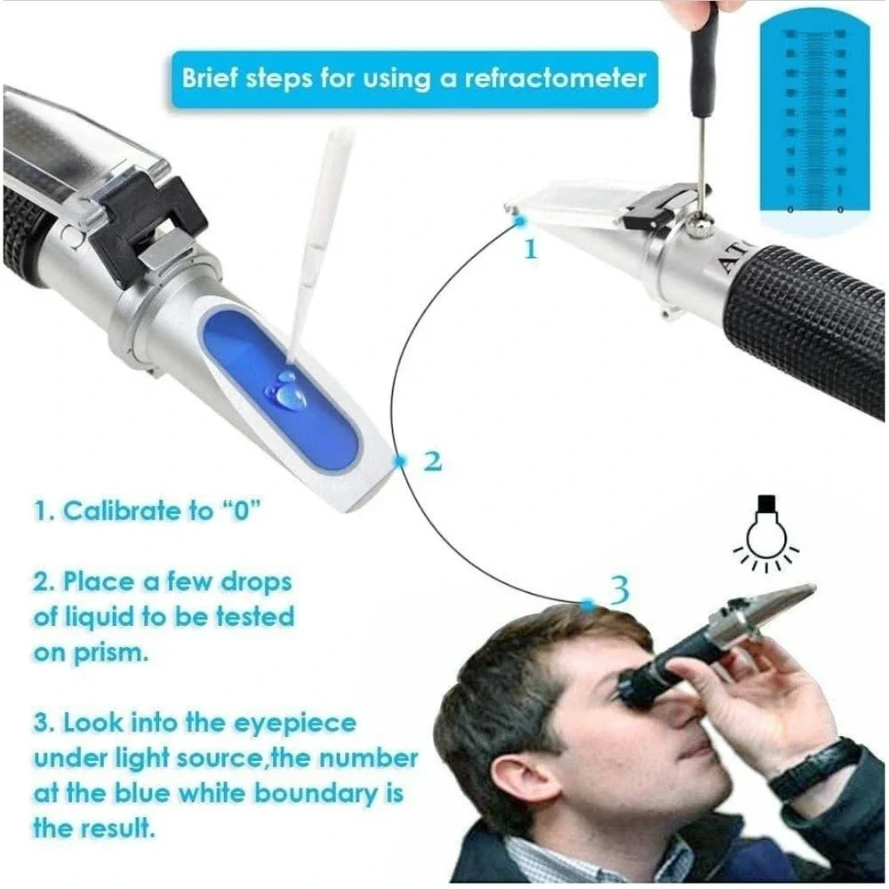 Agriculture Solutions Salinity Refractometer for Seawater and Marine Fishkeeping